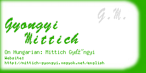 gyongyi mittich business card